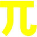 yellow pi sign icon  yellow math icons