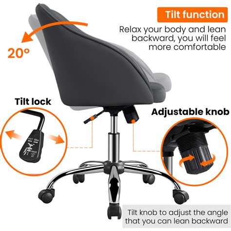 Soft Height Adjustable Computer Chair for Home Office