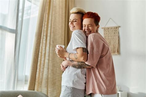A Lesbian Couple With Short Hair Stock Image Image Of Smile Adore 322860161