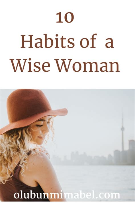 10 Habits Of A Wise Woman Olubunmi Mabel