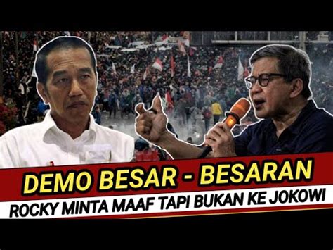 Panas Sudah Bikin Gaduh Satu Indonesia Akhirnya Rocky Gerung Minta