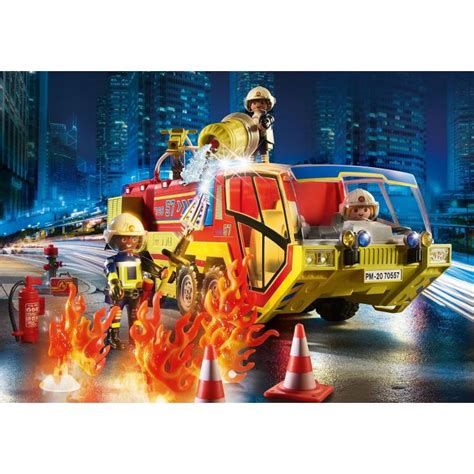 Playmobil Fire Engine With Truck City Action