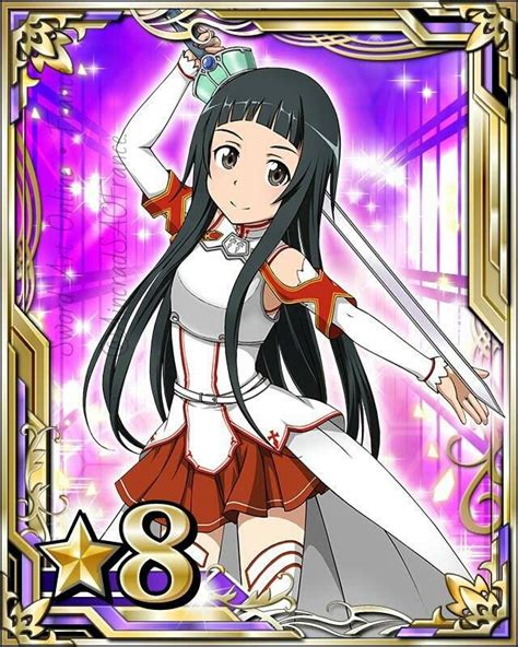 Yui Wearing Asunas Sao Outfit Online Cards Arte Online Kirito Asuna