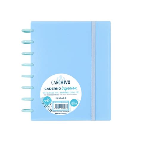 Caderno Pautado Fls A Azul Bloco