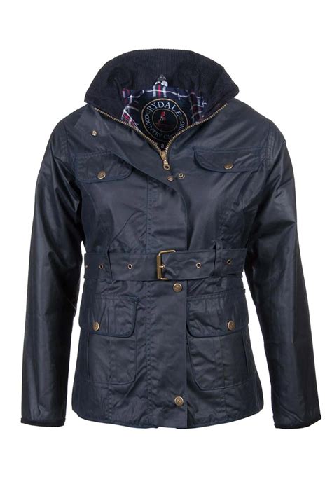 Ladies Belted Wax Jacket Uk Womens Waxed Cotton Jacket Rydale