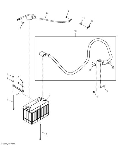 319E LOADER SKID STEER Battery And Cables 750 CCA EPC John Deere Online