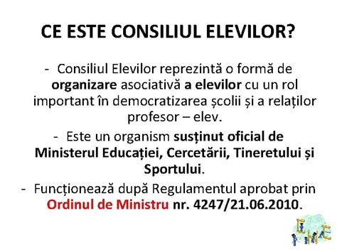 Consiliul Naional Al Elevilor Fii Vocea Colegilor Ti