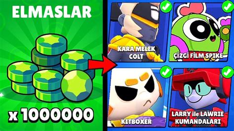 1 Mİlyon Elmas Ile Oyundakİ KostÜmlerİn Hepsİnİ Aldim Brawl Stars Youtube