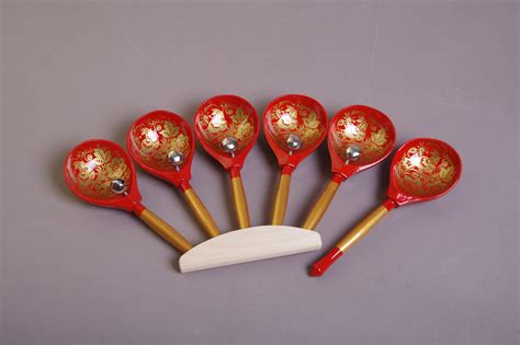 Ложки веерные «пятёрка» с бубенцами – Мастерская Сереброва