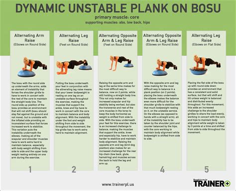 Bosu Ball Exercises Chart