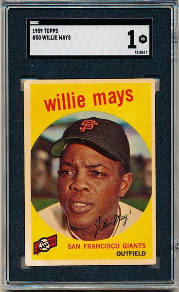 Lot Detail Topps Baseball Willie Mays Giants Sgc Poor