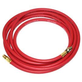 Interstate Pneumatics HA44 015EBS Red Rubber Hose 1 4 X 15ft With 1