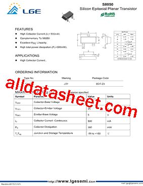 J Y Marking S Datasheet Pdf Shenzhen Luguang Electronic