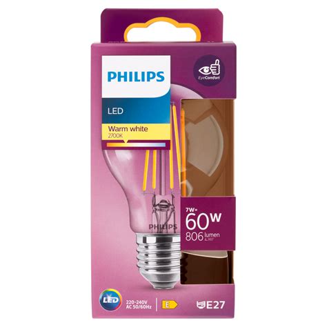 Philips Led Goccia Filamento 60W E27 2700K Carrefour