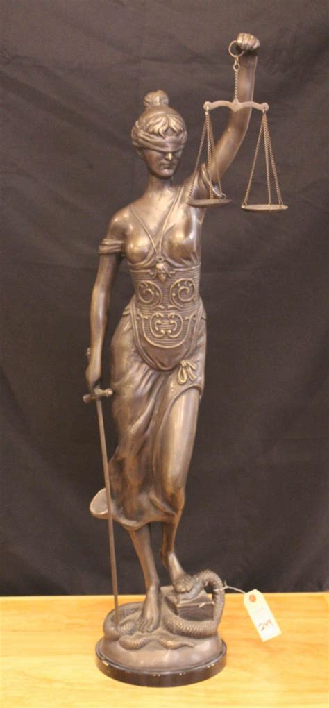 Lot Lady Justice Bronze Sculpture