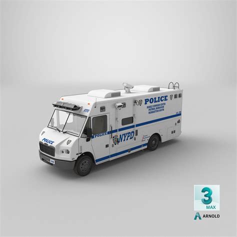 NYPD Mobile Command Center Simple Interior 3D Model $99 - .3ds .blend ...