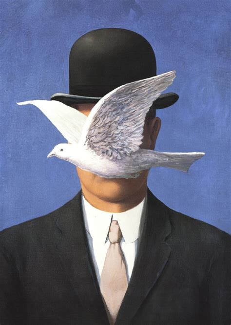 L Homme Au Chapeau Melon No Border Art Print By Rene Magritte King