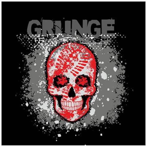 Premium Vector A Skull With The Word Grunge On It