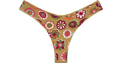Montce Mazzy Floral Lulu Bikini Bottom In Brown Lyst