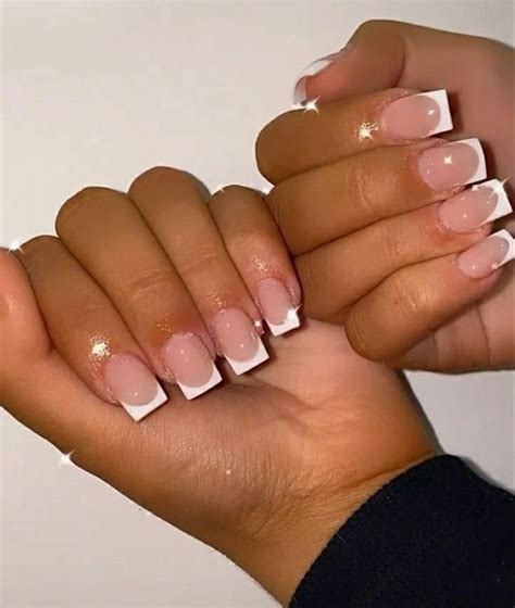 Short French Tip Acrylicsfrench Tip Nailsshort Nailsshort Acrylics French Tip Acrylic Nails