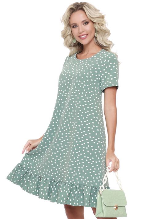 Симпатичное платье в горошек | Floral dresses with sleeves, Sewing ...