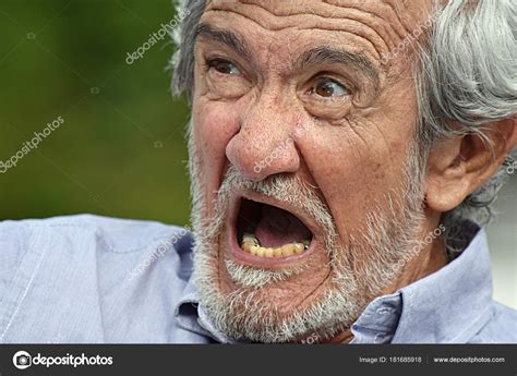 Mad Male Grandpa — Stock Photo © dtiberio #181685918