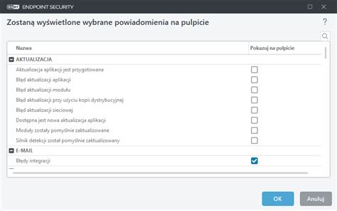 Okno Dialogowe Powiadomienia Na Pulpicie Eset Endpoint Security