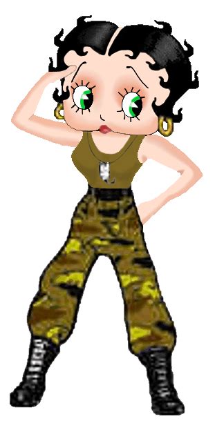 Army Soldier Betty Betty Boop Betty Boop Cartoon Betty Boop