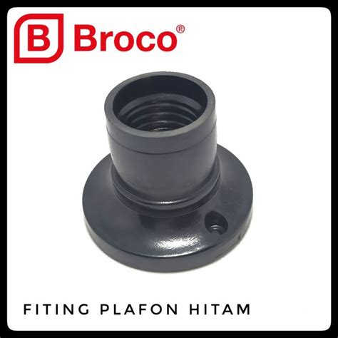 Broco Fitting Plafon Hitam Bulat L Lazada Indonesia