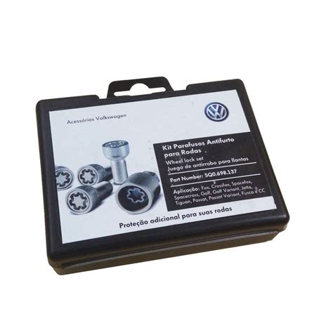 Kit Parafuso Antifurto Para Rodas Z D Original Volkswagen Em