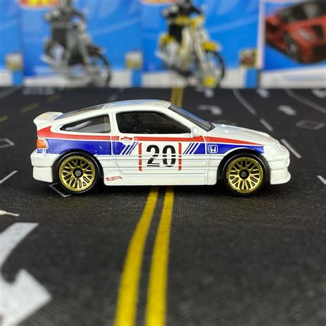 Xe mô hình Hot Wheels không hộp HONDA CRX White tỉ lệ Shopee Việt Nam