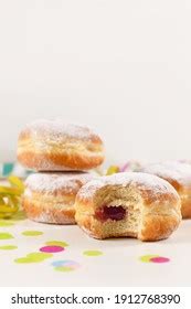 Berliner Pfannkuchen Traditional German Donut Like Stock Photo ...