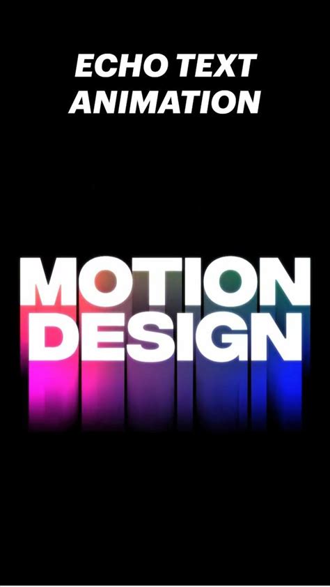 Echo Motion Trail Text Animation Text Animation Graphic Design