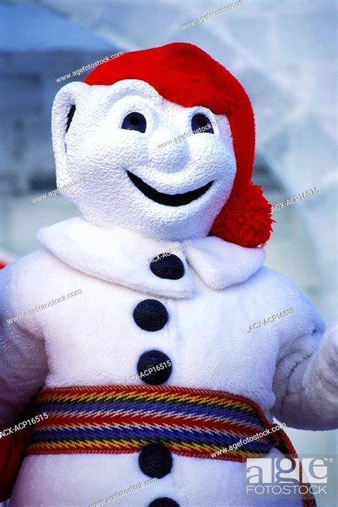 Bonhomme Carnaval Snowman Character At Winter Carnival Quebec City