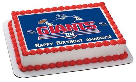 A Birthday Cake With The Giants Logo On It And Happy Birthday To You