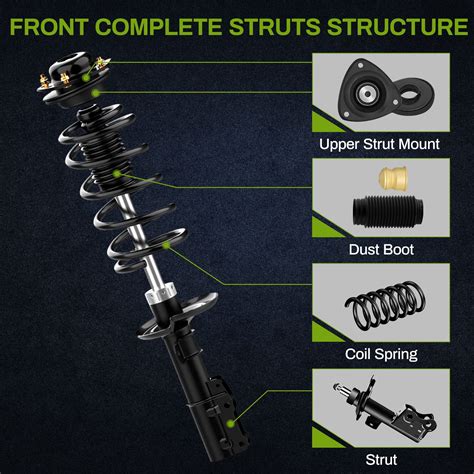 センターバレーdetroit Axle Front Struts W Coil Spring 300 Mm Sway Bar Rear