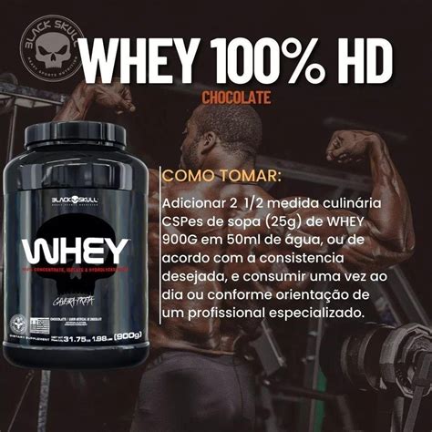 Whey Protein 900g Black Skull Isolado Chocolate Netshoes