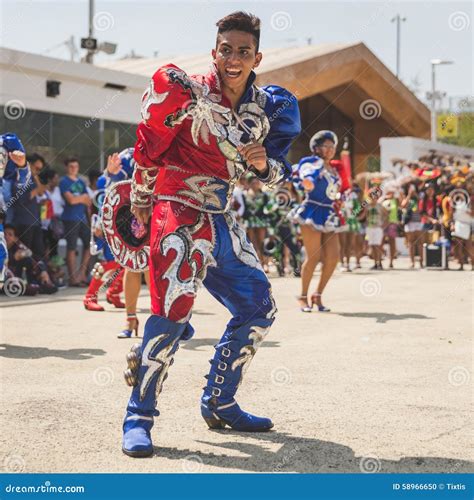 People Taking Part In The Bolivia National Day At Expo 2015 In M Editorial Image | CartoonDealer ...