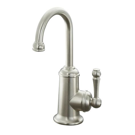 Kohler Wellspring Single Handle Bar Faucet In Vibrant Brushed Nickel K 6666 Bn The Home Depot