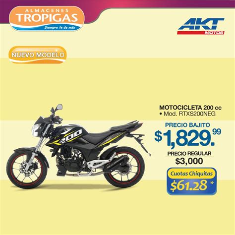 Oferta De Motos Akt En Almacenes Tropigas El Salvador 13 Septiembre