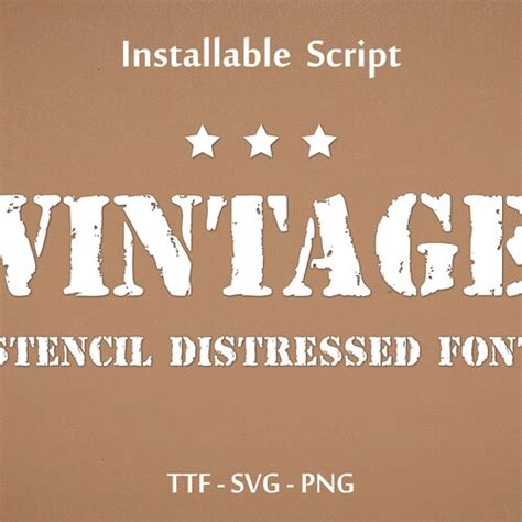 Army Stencil Font Ttf Svg Eps Png Cricut Etsy