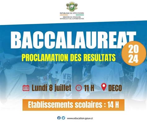 C Te Divoire Les Nouveaux Bacheliers Connus Ce Lundi Juillet