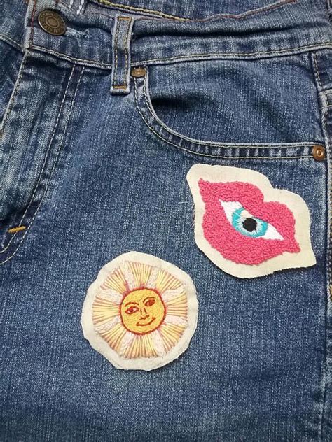 Evil Eye Lips Embroidery Patch Hand Stitched With Love