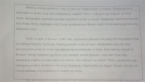 Anong Uri Ng Aklat Ang Iyong Binasa A Pabula B Alamat C Maikling