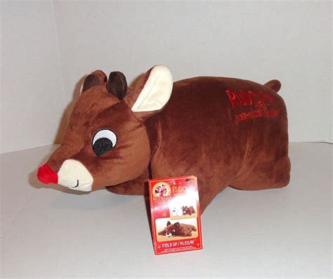 New Plush Rudolph Red Nosed Reindeer Pillow Pet Pal 50th Anniversary