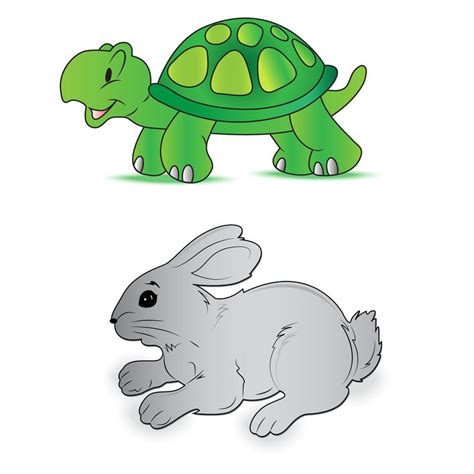 rabbit, turtle, vector | Rabbit illustration, Rabbit artwork, Rabbit and tortoise