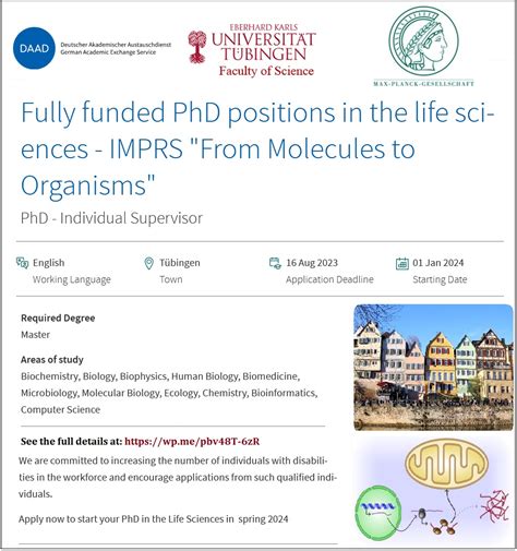 Agristok On Twitter Fully Funded Phd Positions In The Life