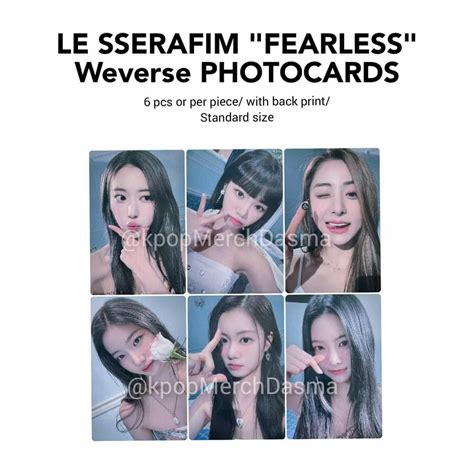 Le Sserafim FEARLESS Photocard Ktown4u Weverse Hobbies Toys