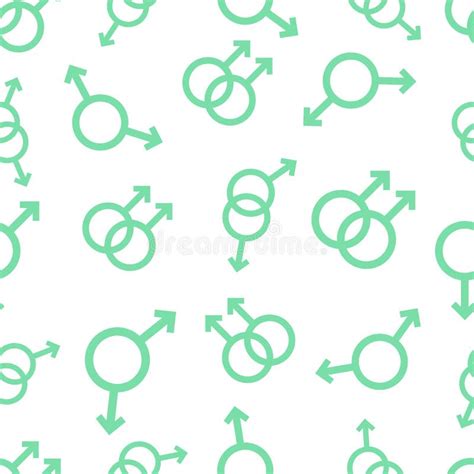 Patrón Sin Inconvenientes Hombre Signo De Género Homosexualidad Gay Ilustración del Vector
