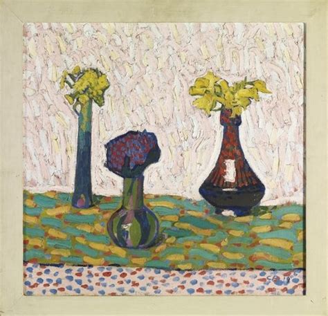 Cuno Amiet Stillleben Mit Drei Vasen Flower Painting